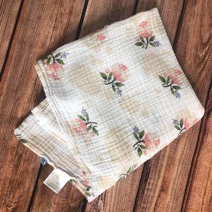 LITTLE UNICORN FLORAL MUSLIN SWADDLE BLANKET